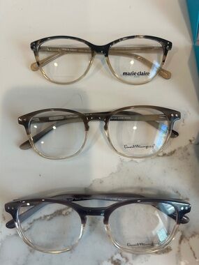 Marie Claire + Ernest Hemingway Trio of Gradient Tortoise Eyeglass Frames